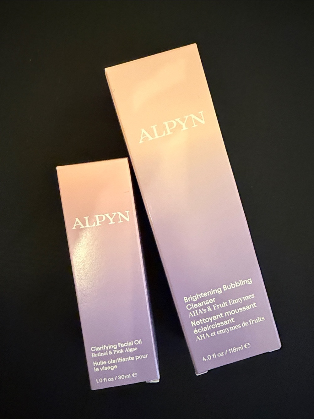 Beauty Clarifying Facial Oil & Brightening Bubbling Cleanser - Pink/Lavender